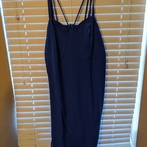 Blue Sem-Formal Slit Dress